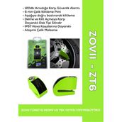 Zovıı Yeşil 120 Db Alarmlı Motosiklet Disk Kilidi