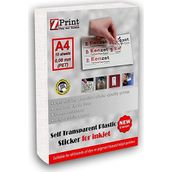 Zprint Yırtılmaz Plastik A4 10 Yaprak Yarı Şeffaf Yapışkanlı Sticker Fotoğraf Kağıdı