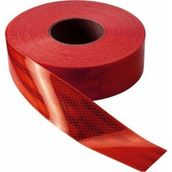 Zubizubi Reflektörlü Fosforlu Şerit Bant Tüvtürk Uyumlu C E1 Onaylı Kırmızı - 3 Metre