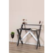 Zuesse Dizayn İqas 50X90 Cm Çalışma Masası Laptop Bilgisayar Masası Ofis Ders Yemek Çocuk Masası Antrasit-Beyaz