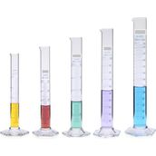 Zürih Ticaret ZURIHLAB Cam Mezür Seti - 5 Adetlik Set (10mL+25mL+50mL+100mL+250mL) %100 Borosilikat
