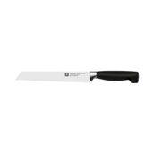 Zwilling Four Star Siyah 20 cm Ekmek Bıçağı
