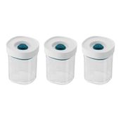 ZWILLING Fresh & Save Cube Vakumlu Saklama Kabı Set, XS, 3 Parça, Şeffaf Akdeniz Mavisi
