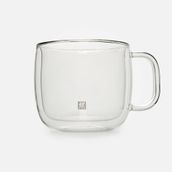 Zwilling Sorrento 2'li 450 ml Cappucino Çift Camlı Kulplu Bardak Seti