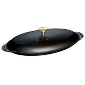 Zwilling Sur La Table Minis Döküm Balık Servis Tabağı, Kapaklı, Döküm Demir, Siyah, 31 cm