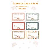 ZY TASARIM ZY İlkokul Hoşgeldin Yaka Kartı 30Adet