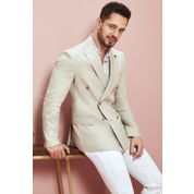 Avva A91Y4006 Bej Erkek Kruvaze Ceket