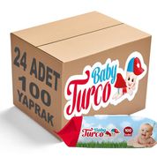 Baby Turco 100x24'lü 2400 Yaprak Islak Havlu