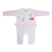 Bibaby 60270 3 - 6 Ay Pembe Flamingo Bebek Tulumu