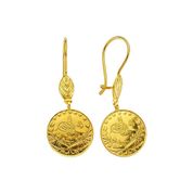 Bilezikhane Reşat Yapraklı Altın Küpe