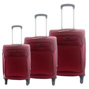 ÇÇS 410 Bordo Büyük Boy Kumaş Valiz 