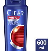 Clear Men Hızlı Stil 2'si 1 Arada 600 ml Şampuan