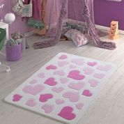 Confetti Sweet Love Oymalı Pembe 100x150 cm Çocuk Halısı 