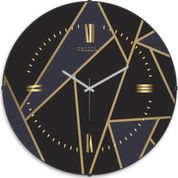 Decoclub DBS073 Marble Dekoratif Bombeli Cam 35x35 cm Duvar Saati