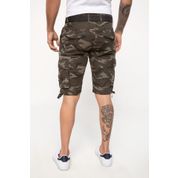 Defacto I8165AZ18SMKH171 Erkek Kemerli Kamuflaj Desenli Kargo Bermuda