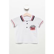 Defacto J3233A2-18HS-WT43 şerit Detaylı Baskılı Polo Erkek Bebek T-shirt