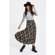 Defacto K8775AZ.18WN.NV167 Lacivert Beli Kuşaklı A-kesim Midi Kadın Etek