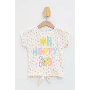 DeFacto L1093A219HSER105 Renkli Baskılı Kız Bebek T-shirt