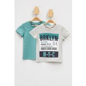 DeFacto L3494A219HSGN828 2'li Baskılı Erkek Bebek T-shirt
