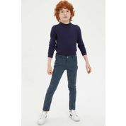 DeFacto M4698A620SPBE542 Ekstra Slim Fit Twill Erkek Çocuk Pantolon