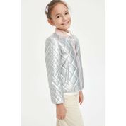 DeFacto M9205A620SPSR4 Gri Kapitoneli Puffer Kız Çocuk Mont