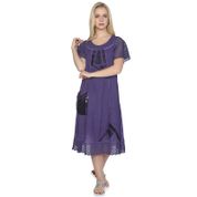 Eliş Şile Bezi Ezgi Mor Kadın Elbise