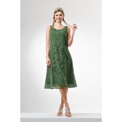 Eliş Şile Bezi Fidan Yeşil Kadın Elbise
