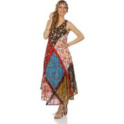 Eliş Şile Bezi Peçvörk Lacivert Kadın Elbise