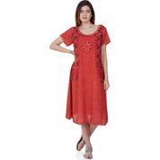 Eliş Şile Bezi Yıldız Mercan Elbise