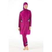 Estiva 1871 Likralı Mikro Boneli Eşarplı Tesettür Mayo