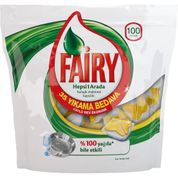 Fairy Hepsi Bir Arada Limon Kokulu 100 Yıkama Bulaşık Makinesi Tableti
