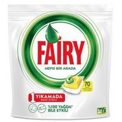 Fairy Hepsi Bir Arada Limon Kokulu 70 Yıkama Bulaşık Makinesi Tableti