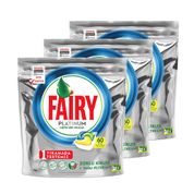 Fairy Platinum Limon Kokulu 3x60 Yıkama Çoklu Paket Bulaşık Deterjanı Tableti