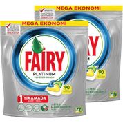 Fairy Platinum Limon Kokulu 3x60 Yıkama Çoklu Yıkama Bulaşık Makinesi Tableti