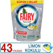 Fairy Platinum Limon Kokulu 43 Yıkama Bulaşık Makinesi Tableti