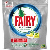 Fairy Platinum Limon Kokulu 60 Yıkama Bulaşık Makinesi Tableti
