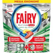 Fairy Platinum Plus Limon Kokulu 75 Yıkama Bulaşık Makinesi Tableti