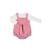 I Play Baby 711150 230 UPF 50 G/üneş Korumalı Sızdırmaz /Çıt/çıtlı Fırfırlı Bebek Mayosu Pembe