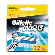 Gillette Mach 3 Turbo Yedek 12'li Tıraş Bıçağı