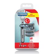 Gillette Mach3 Turbo Milli Takım Özel Paketi Tıraş Makinesi ve 4'lü Tıraş Bıçağı