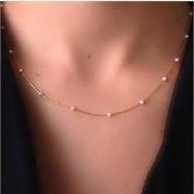 Glorria DM0034 Altın İncili Sıra Kolye 