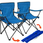 Granit P208 2 Adet Mavi Venedik Katlanır Kamp Sandalyesi 