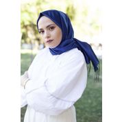 Guzz 10060 Lacivert Desensiz Tafta Eşarp