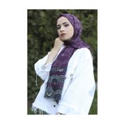 Guzz DS1004 Bordo Desenli Pamuk Eşarp