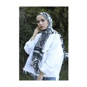 Guzz DS1023 Siyah Desenli Pamuk Eşarp