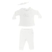 İdil Baby 10587 Krem 0-3 Ay 3'lü Bebek Takımı