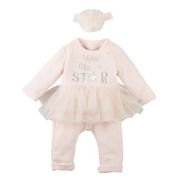 İdil Baby 11072 Pudra 9-12 Ay 3'lü Bebek Takımı