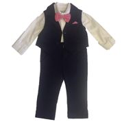 İdil Baby 90044 6-9 Ay Lacivert Erkek Papyonlu Takım