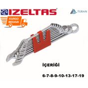 İzeltaş 8 Parça Kısa Kombine Anahtar Takımı