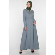 Kayra 15015 Gri Kadın Pardesü